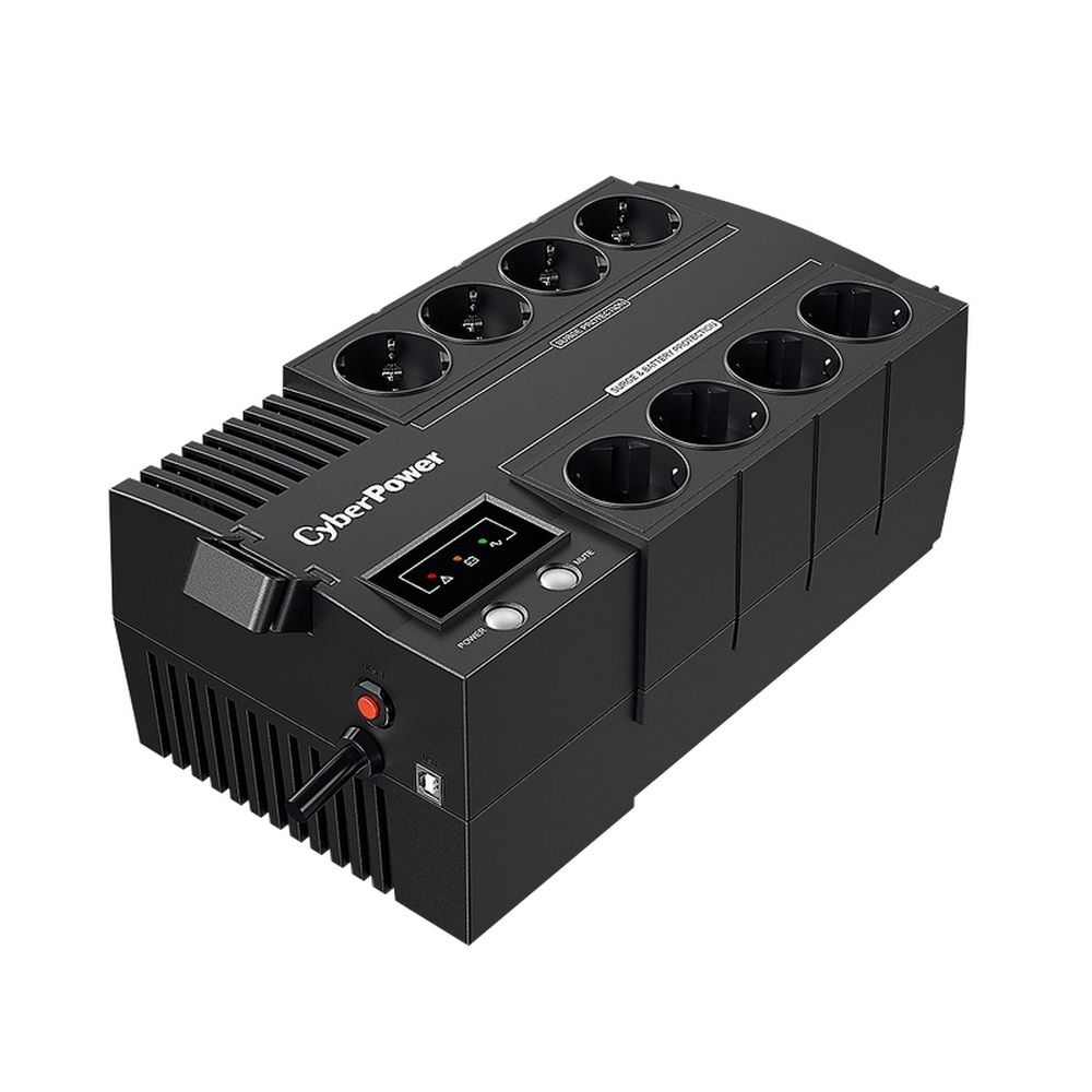 Источник бесперебойного питания ИБП CyberPower BS650E NEW линейно-интерактивный 650ВА/390Вт, 4+4 евророзетки, USB / CBR-BS650E. / UPS Line-Interactive CyberPower BS650E NEW 650VA/390W USB (4+4 EURO) {3} (272765)