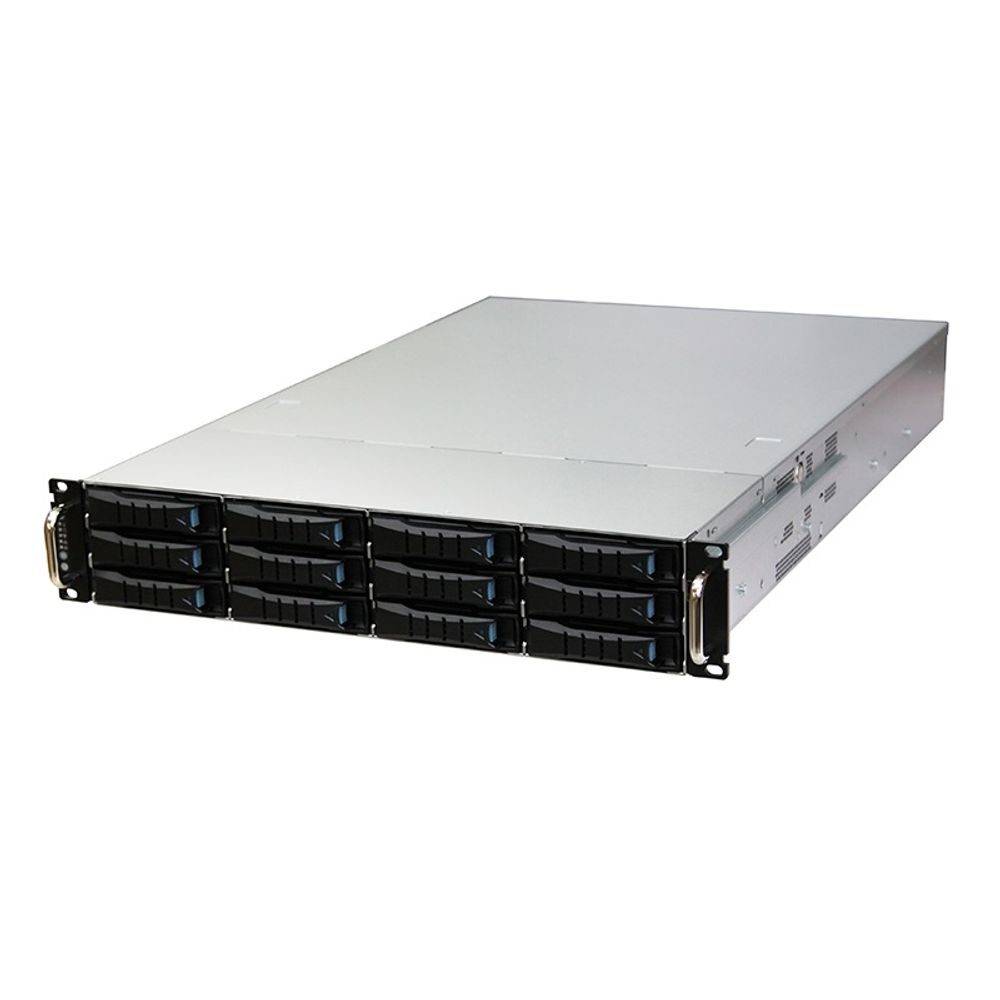 Корпус AIC RSC-2ET_XE1-2ET00-19 Bad Pack 2U 12xSATA/SAS HS 3,5/2,5" universal bay + 2x2,5" 7mm rear HS bay, up to 12(W) x 13(D) E-ATX, modified 1x12G 12-port passive BP with 4xNVMe (U.2) support, 3x 80x38mm fan (middle), 800W 1+1 redundant 80+ Platinum, 28" slid