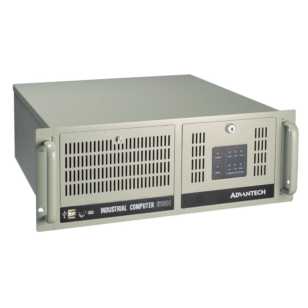 Корпус Advantech Bad Pack IPC-610MB-00HD 4U  Rack-mount Chassis, 7 слотов расширения, Отсеки: 1х 3,5"ext, 3x 5.25"ext 2x 12cm/ 82 CFM ball-bearing system fans, w/o PSU Advantech