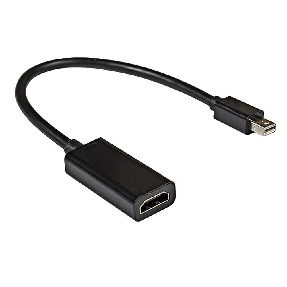 Кабель-переходник miniDisplayPort-HDMI ExeGate EX-mDPM-HDMIF-0.15 (EX284922RUS) (mini20M/19F, 0,15м)