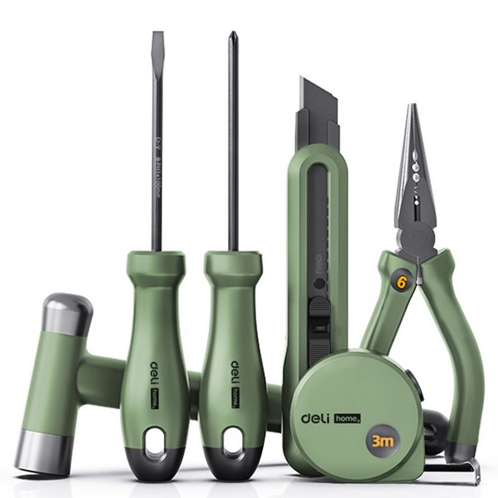 Набор ручного инструмента Deli "Home Series Green" Deli HT0006L  6 предметов