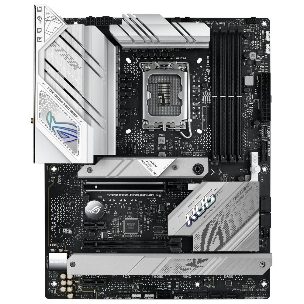 Материнская плата ASUS ROG STRIX B760-A GAMING WIFI LGA1700 ATX 4xDDR5 2xPCIEx16 2xPCIEx1 3xM.2 2xUSB-C DP HDMI 2.5GLAN Wi-Fi 6Е