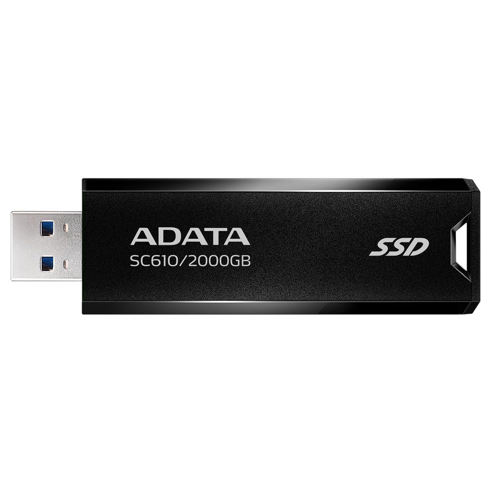 Твердотельный накопитель SSD ADATA 2TB SC610 BOXBLACK/RED  USB 3.2 Gen2 Type-A, 550/500, SC610-2000G-CBK/RD