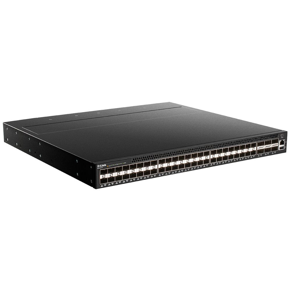 Коммутатор D-Link DXS-5000-54S/A1ASI Управляемый L3 коммутатор с 48 портами 10GBase-X SFP+,6 портами 40GBase-X QSFP+,2 источниками питания AC и 4 вентиляторами