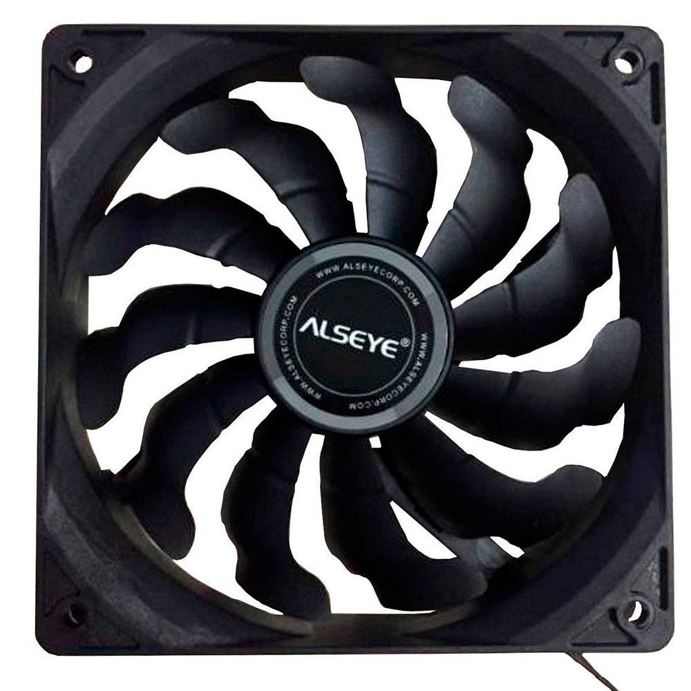 Вентилятор в корпус ALSEYE S120-F  Fan Size: 120*120*30mm Voltage: 12V Current: 0.15-0.35A±10% Speed: 500 - 1700R.P.M±10% Air Flow: 20~66CFM±10% Static Pressure: 0.25-1.61mmH20±10% Bearing: FDB Lifespan: 40,000hours Noise: 13.3 - 33.8dB(A)±10% LED: None Connector: 2510 4Pin PWM，Cable Length: 300mm (Black)