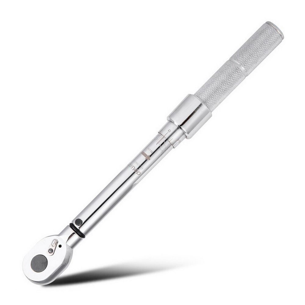 Динамометрический ключ предельный Deli DL170025  5-25Нм, 3/8", головка Cr-Mo, 72 зуба, точность +/- 3%, противоскользящая рукоятка, кейс