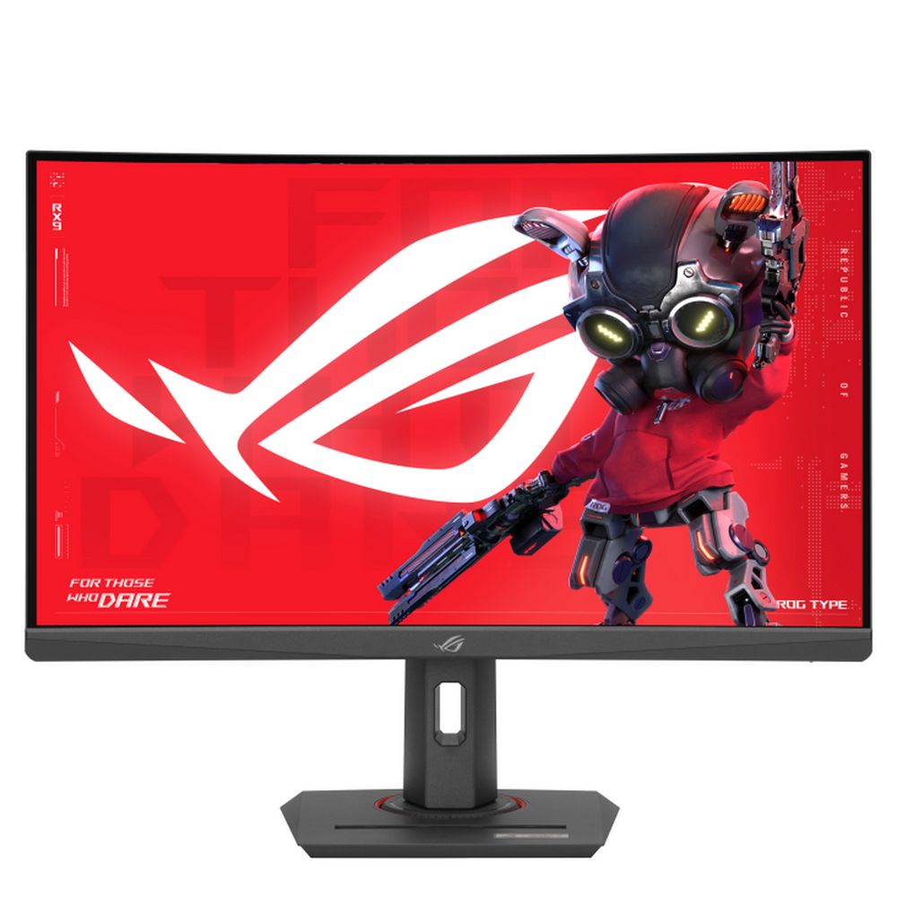 Монитор 27" ASUS XG27WCS Curved Fast VA, 2560x1440, 180Hz, 1ms, 400сd/m, 3000:1, HDR10 | HDMI(2.0), DP(1.4), Type-C(PD-7.5W) | HAS, Swivel, InPSU, Vesa 100, Black