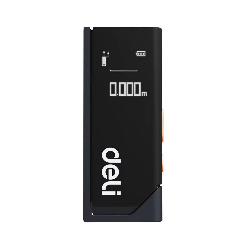 Лазерный дальномер "Home Series Black" Deli DL331140  диапазон измерений 0,05~40м, точность измерения ±3мм, 370 мАч, OLED дисплей, Type-C, вес 48 грамм, эксклюзивный дизайн