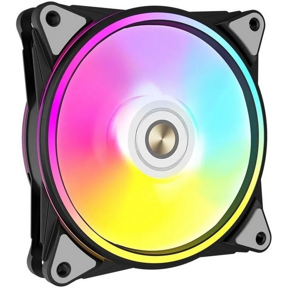 Вентилятор в корпус ALSEYE HALO PRO B-R (rubber screw) FAN 120mm, hydraulic, 800~2100rpm, max 51.87CFM, max 26dBA, ARGB. PWM, Black, RTL