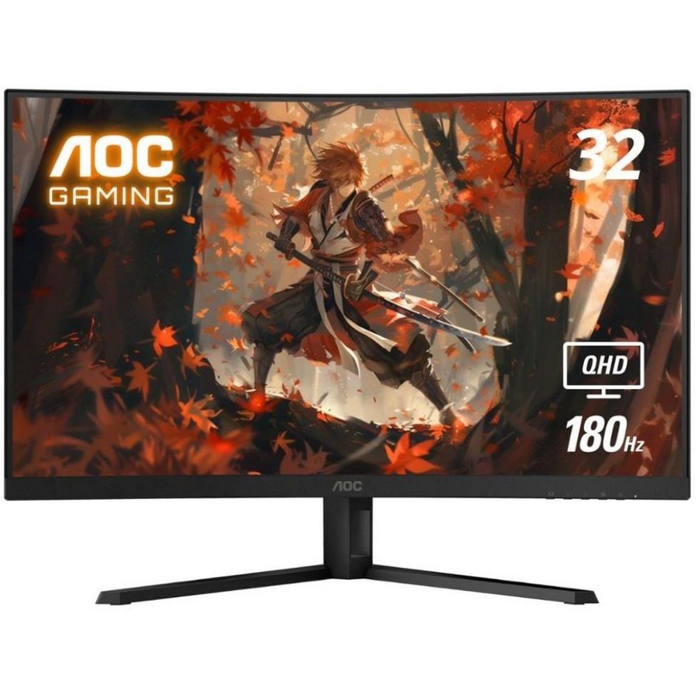 Монитор 31.5" AOC CQ32G4VE Curved VA, 2560x1440, 180Hz, 1ms, 300сd/m, 3500:1, HDR10 | 2xHDMI(2.0), DP(1.4) | InPSU, Vesa 100, Black/Grey