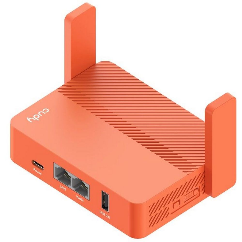 Маршрутизатор CUDY AC1200 Wireless Mini VPN Router with USB Mesh, 2 × 10/100Mbps RJ45 Ports,1 USB2.0, 2 x antennas,  WiFi router/AP/ Repeater/WISP Mode, 802.11ac/a/b/g/n, 867Mbps at 5GHz + 300Mbps at 2.4GHz, Zerotier/Wireguard/OpenVPN/IPSec/L2TP/PPTP VPN,  DNS over Cloudflare/Google/Qua