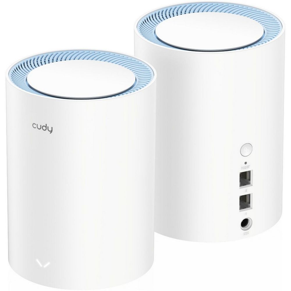 Маршрутизатор CUDY AC1200 Wi-Fi Mesh Solution 2-Pack, Chipset MediaTek, Dual-Band, 867Mbps at 5GHz + 300Mbps at 2.4GHz, 802.11ac/a/b/g/n, 2 Fast Ethernet Ports, 2 internal antennas, MU-MIMO, DDNS, Zerotier/Wireguard/OpenVPN/IPSec/L2TP/PPTP VPN, DNS over Cloudflare/Google/Qua