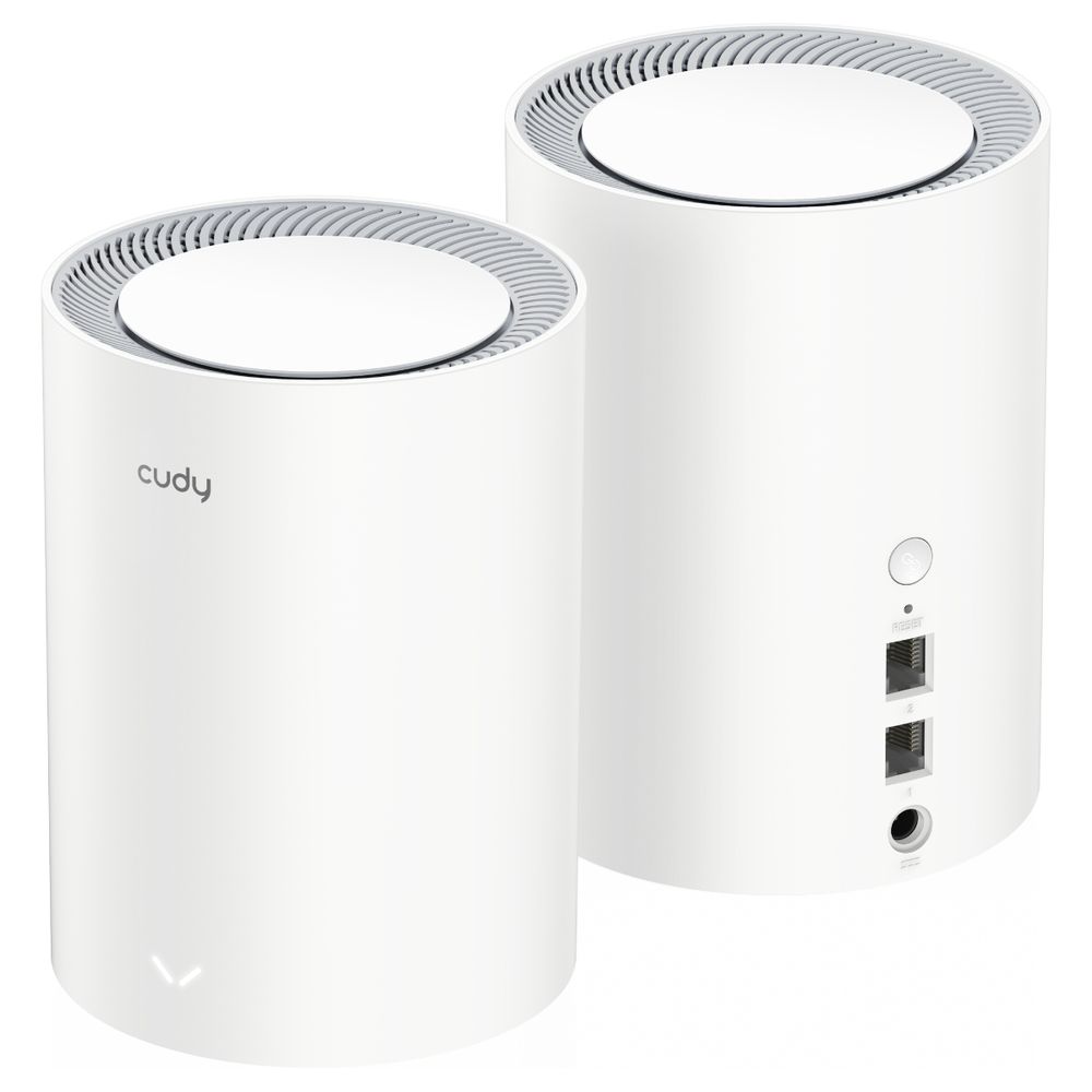 Маршрутизатор CUDY AX3000 Wi-Fi 6 Mesh  2 5G Solution 2.5G Solution 2-Pack, Dual-Band,  Chipset MT7981BA+MT7976CN+RTL8221B, 802.11ax/ac/a/b/g/n,  2402Mbps at 5GHz + 574Mbps at 2.4GHz,  2.5G WAN+GE LAN, 5 internal antennas,  MU-MIMO, DDNS, Zerotier/Wireguard/OpenVPN/IPSec/L2TP/PPTP VPN, DNS