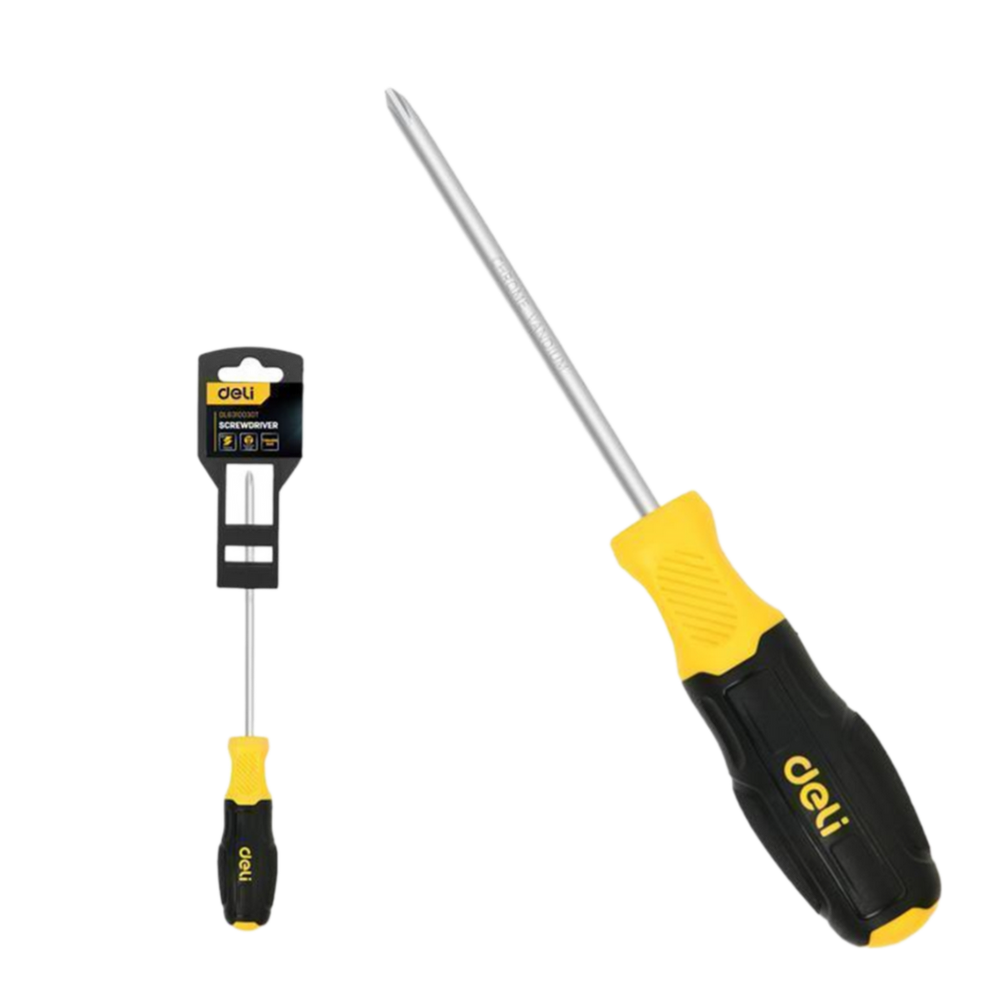 Отвертка Torx Deli DL6310020T T20x100мм сталь Cr-V, двухкомпонентная прорезиненная рукоять