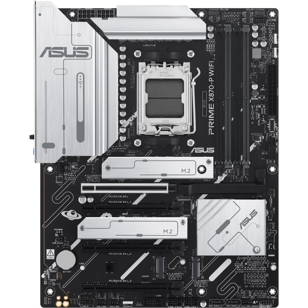 Материнская плата ASUS PRIME X870-P WIFI AM5 ATX 4xDDR5 4xPCIEx16 4xM.2 2xUSB-C HDMI 2.5GLAN Wi-Fi 7