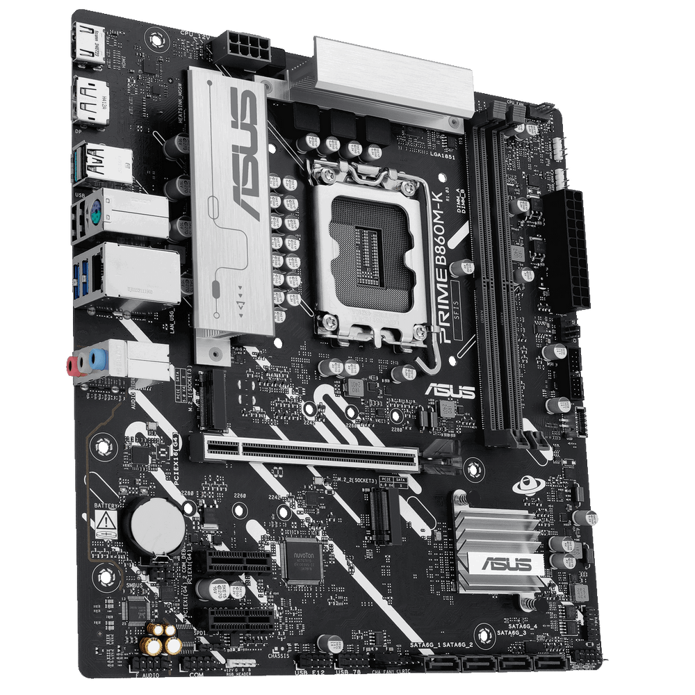 Материнская плата ASUS PRIME B860M-K LGA1851 mATX 2xDDR5 PCIEx16 2xPCIEx1 2xM.2 DP HDMI 2.5GLAN