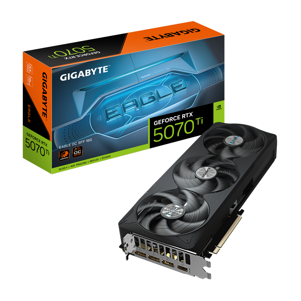 Видеокарта Gigabyte RTX5070Ti EAGLE OC SFF 16GB GDDR7 256bit 3xDP HDMI 3FAN RTL