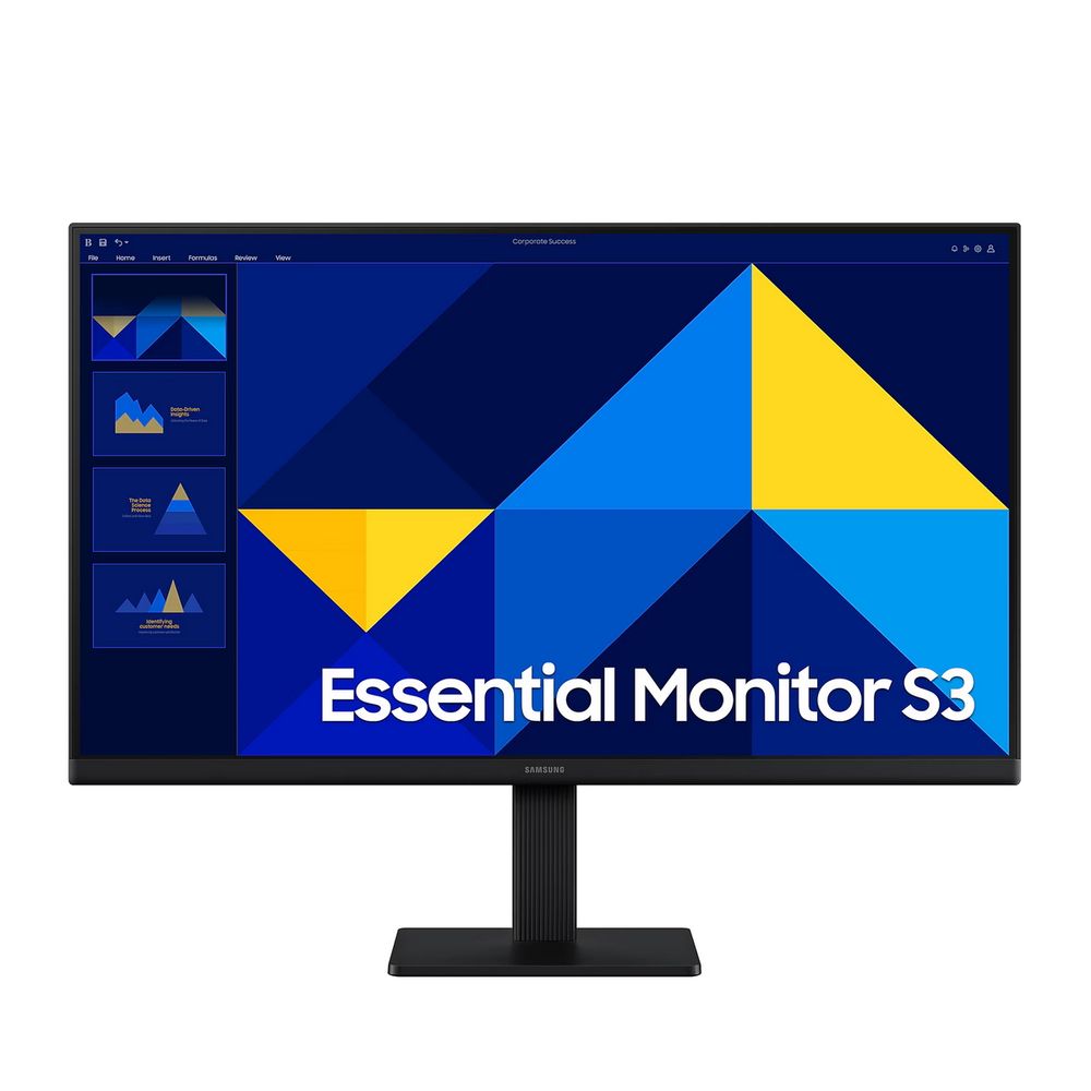 Монитор 23.8" SAMSUNG S24D300GAI S3 S30GD FHD  IPS, 1920x1080, 100Hz, 5ms, 250сd/m, 1000:1,  | VGA, HDMI(1.4) | ExPSU, Vesa 100, Black