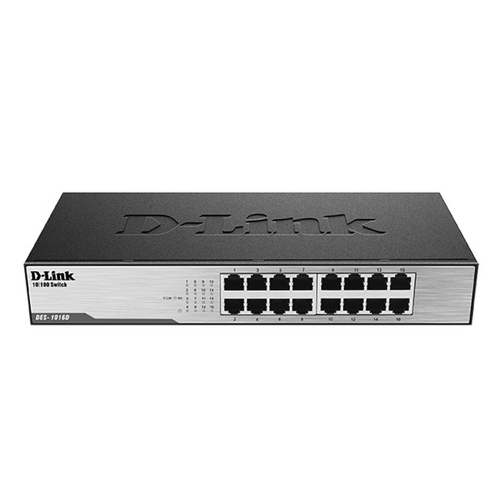 Неуправляемый коммутатор D-Link DES-1016D/I1A с 16 портами 10/100Base-TX