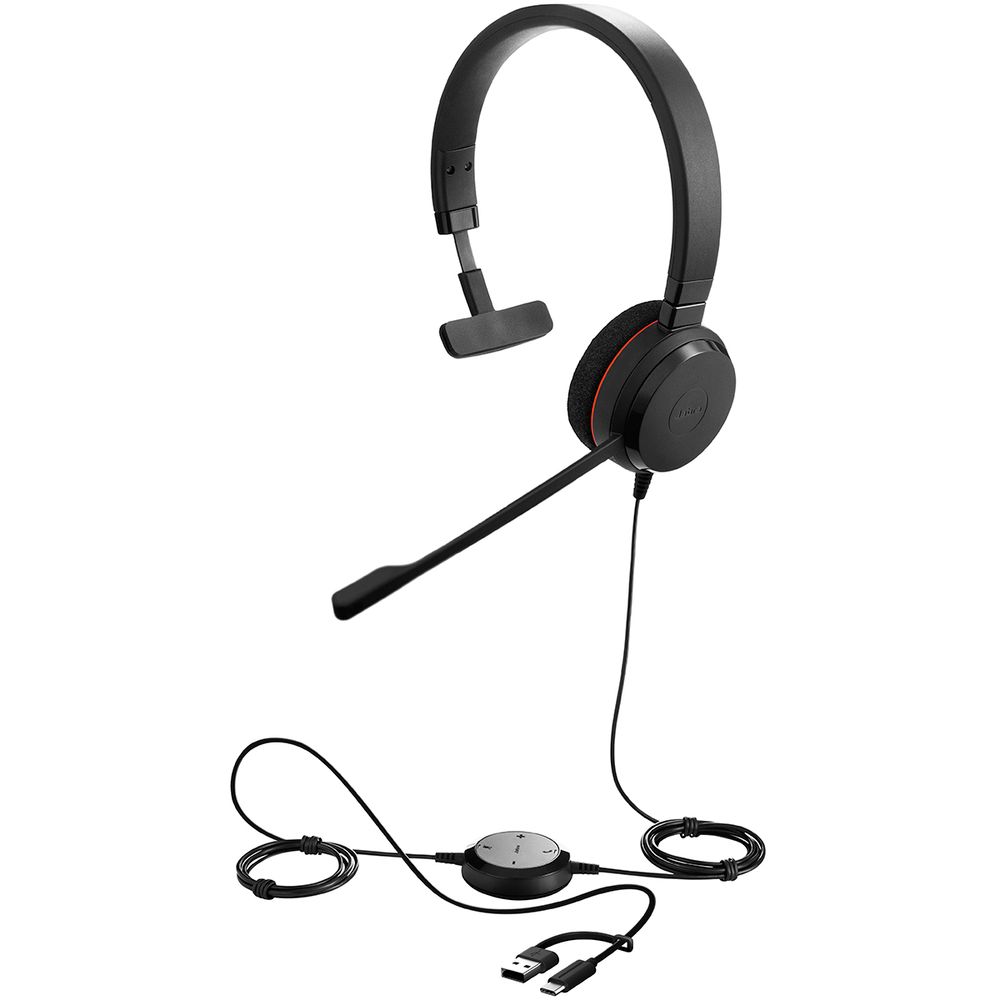 Проводная гарнитура Jabra Evolve 20, MonoMS, USB C/A adapter (PN: 4993-823-169)