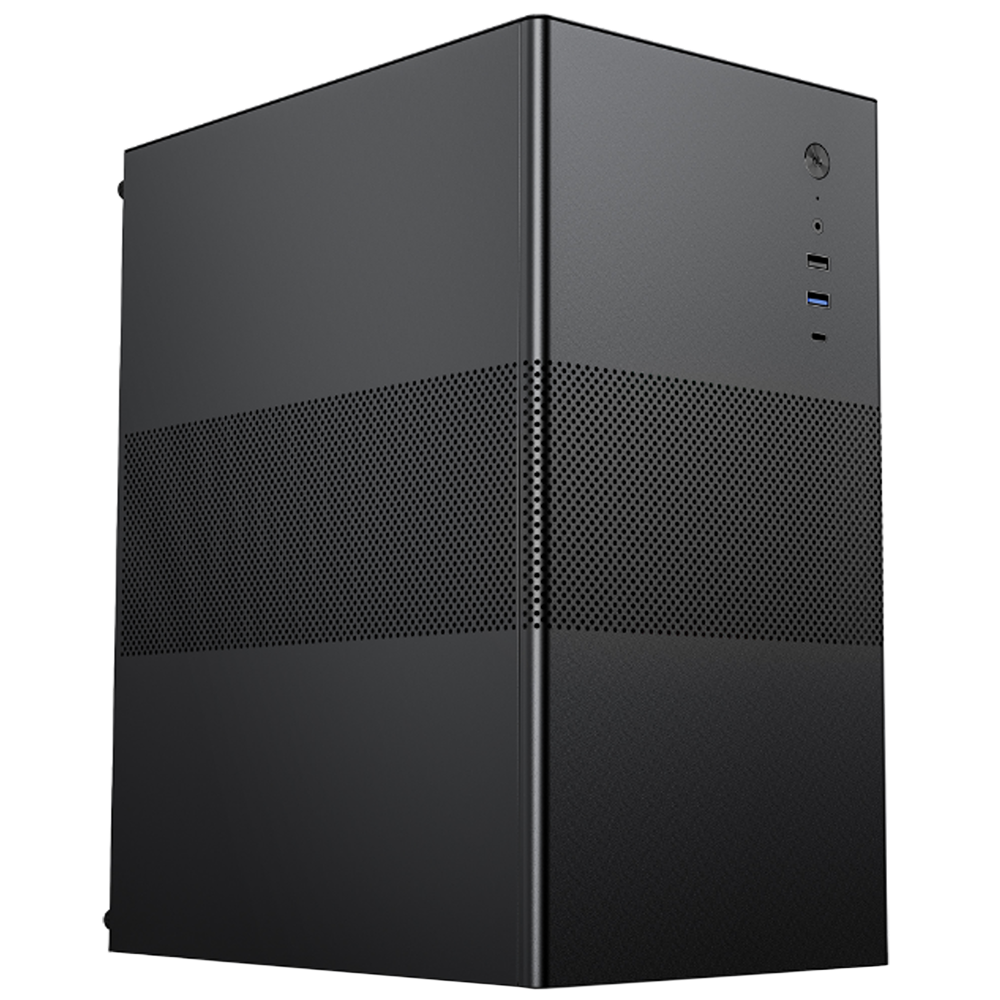 Корпус для ПК ACD Coffer 109B *m*ATX, Type-C + USB3.0 + USB ports + HD audio combo, Mesh, Black.