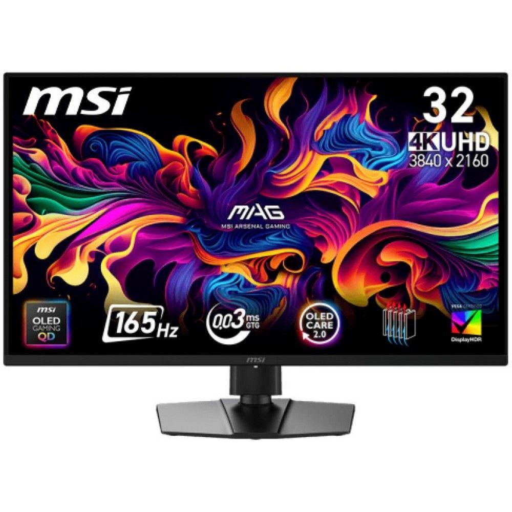 Монитор 31.5" MSI MAG 322UP QD-OLED E16  QD-OLED, 3840x2160, 165Hz, 0,03ms, 250сd/m, 1500000:1, HDR10 | 2xHDMI(2.1), DP(1.4a), Type-C(PD-15W) | HAS, Swivel, InPSU, Vesa 100, Black