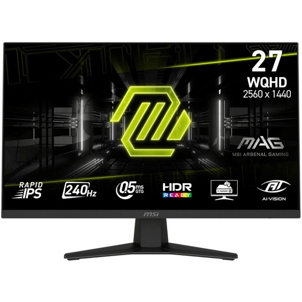 Монитор 27" MSI MAG 274QF X24  Rapid IPS, 2560x1440, 240Hz, 0,5ms, 250сd/m, 1000:1, HDR | 2xHDMI(2.0b), DP(1.2a) | InPSU, Vesa 100, Black
