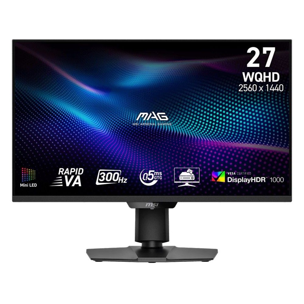 Монитор 27" MSI MAG 274QPF X30MV  Rapid VA, 2560x1440, 300Hz, 0,5ms, 400сd/m, 4500:1, HDR10 | 2xHDMI(2.1), DP(1.4a) | HAS, Pivot, Swivel, ExPSU, Vesa 100, Black