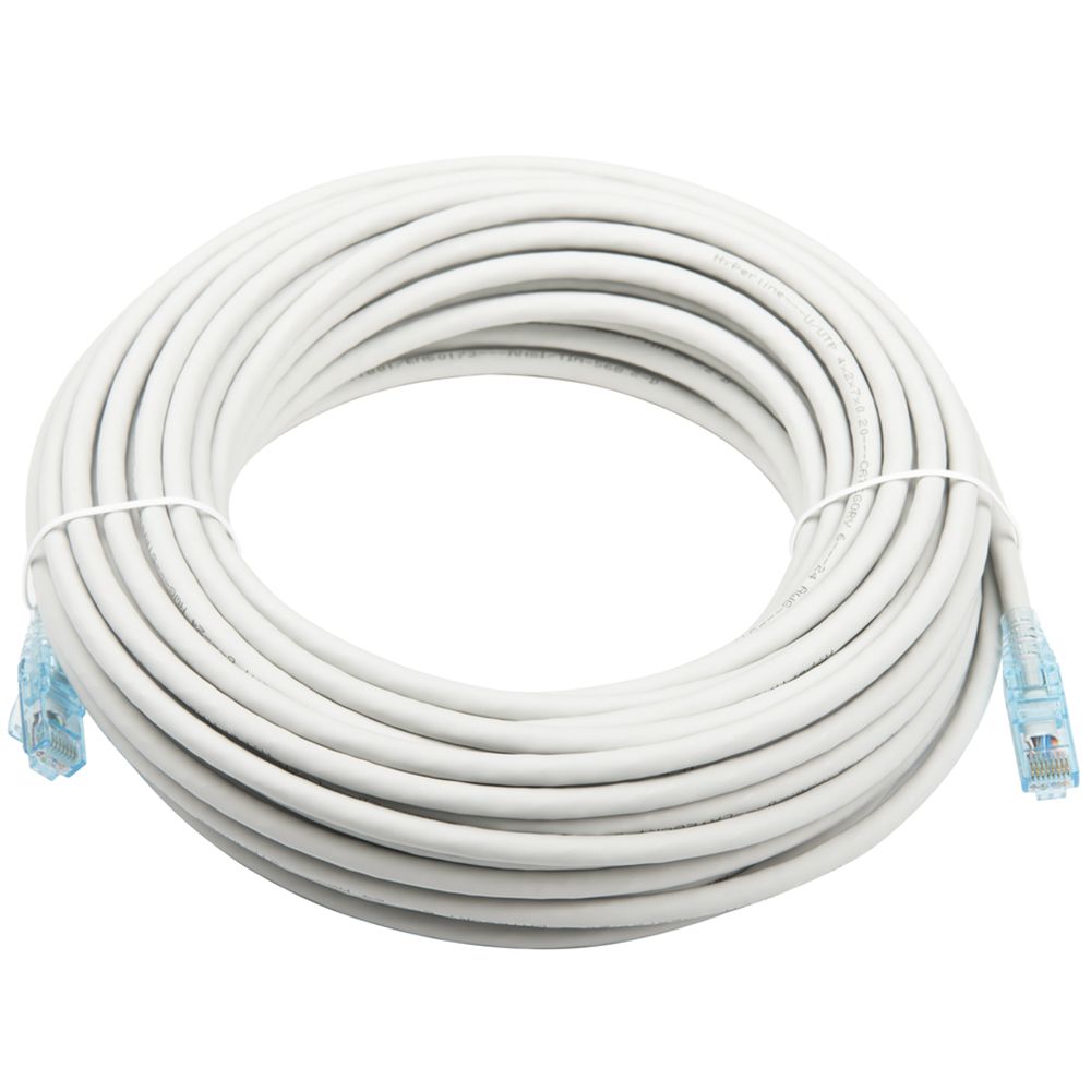 Кабельная сборка Hyperline PC-LPM-UTP-RJ45-RJ45-C6-20M-LSZH-GY Патч-корд U/UTP, Cat.6 (100% Fluke Component Tested), LSZH, 20м, серый