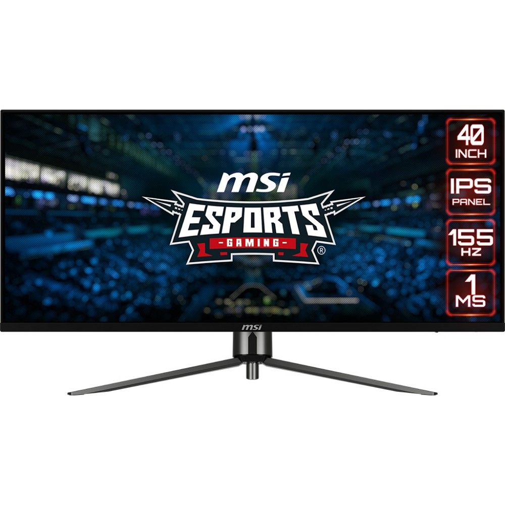 Монитор 40" MSI MAG401QR  IPS, 3440x1440, 155Hz, 4ms, 400сd/m, 1000:1, HDR10 | 2xHDMI(2.0b), DP(1.4a), Type-C(PD-65W), 2xUSB2.0 | InPSU, Vesa 100, Black
