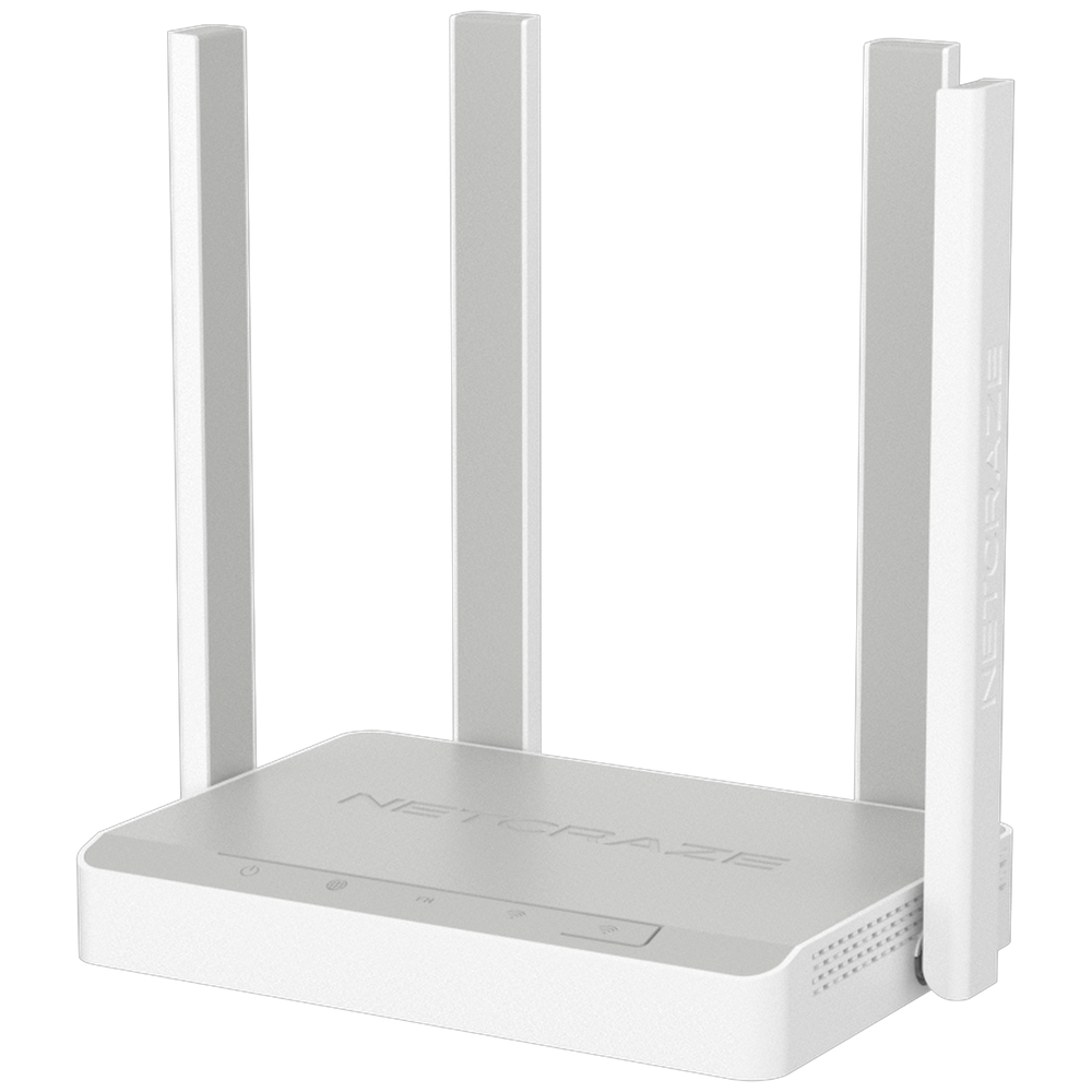 Маршрутизатор (Keenetic) Netcraze Viva (NC-1913) Гигабитный интернет-центр с Mesh Wi-Fi 5 AC1200,  4-портовым Smart-коммутатором и многофункциональным портом USB