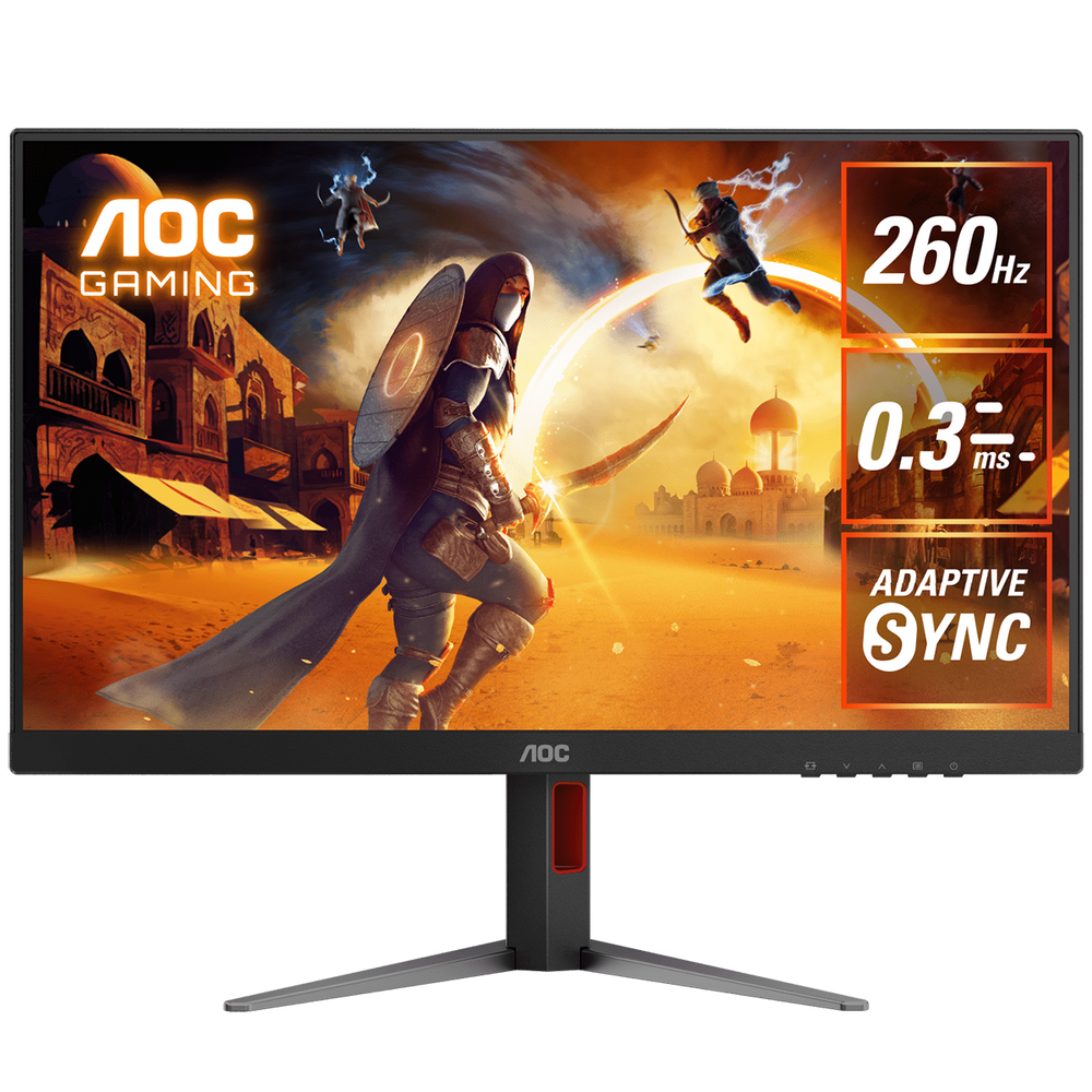 Монитор 27" AOC Q27G4Z Black  (2560x1440, IPS, 260Hz, 350cd, 0.3ms, HDMI-2.0, DP-1,4, Speakers, FreeSync, Flicker Free, Pivot, VESA, 3Y)