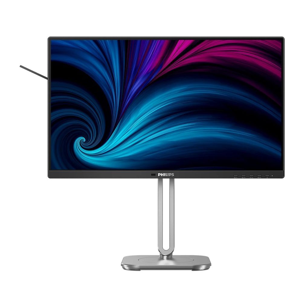 Монитор 23.8" PHILIPS 24B2U4301  IPS, 1920x1080, 120Hz, 4ms, 300сd/m, 1500:1 | HDMI(1.4), DP(1.4), Type-C(PD-100W), 3xUSB 3.2, RJ45 | HAS, Pivot, Swivel, InPSU, Speakers, Vesa 100, Black