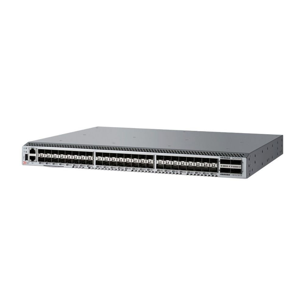 Коммутатор Brocade G620 64-port FC Switch, ALL 64 port licensed (48x SFP+, 4x QSFP+), included 64x FC 32Gb SWL SFP transceivers, Enterprise Bundle License, FOS 9.1.1, 2x PS 250W, Port Side Exhaust Air Flow, Rackrails Kit