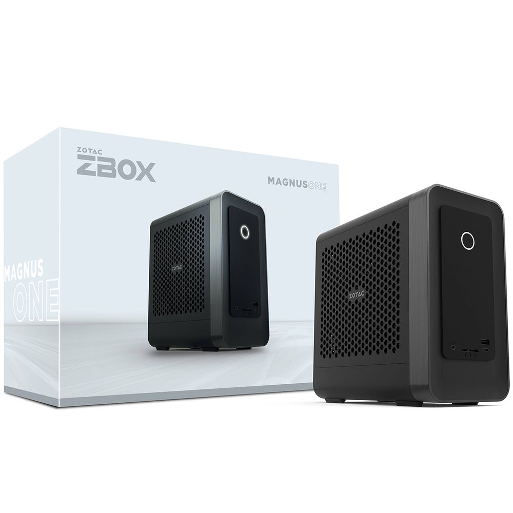 Платформа системного блока с ЦПУ Zotac MAGNUS ONE EU27507TC NVIDIA RTX5070Ti 16GB, Intel Core Ultra 7 265, 1x16GB DDR5 SODIMM, 1TB M.2 NVMe SSD, 1x2.5" SATAIII drive bay, 1xThunderbolt 4, 1xType-C 4xUSB3.2, 3xUSB3.0, 3xDP, 2xHDMI, 5GbLAN 1GbLAN, WIFI7, BT, Win11, EU PLUG