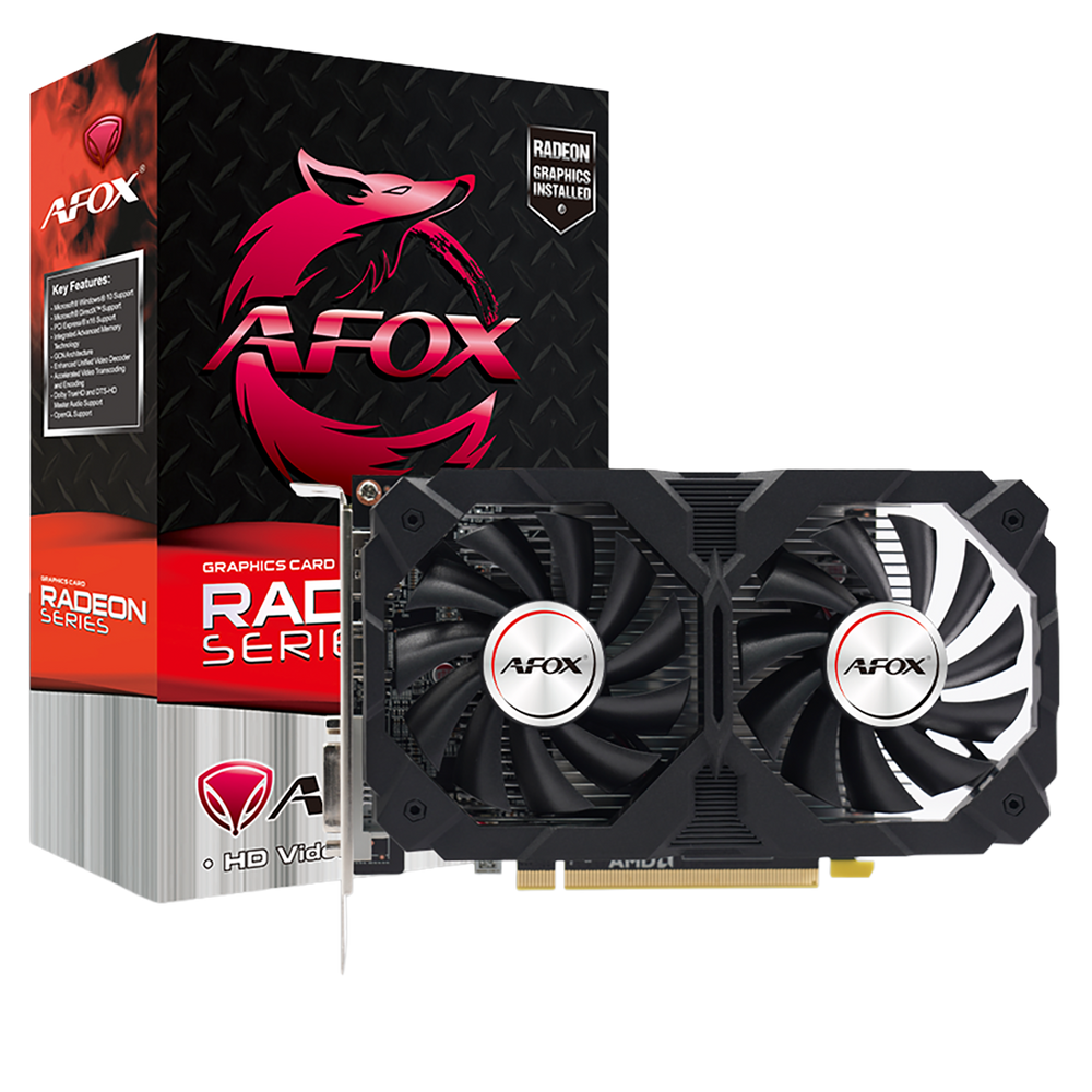 Видеокарта Afox RX550 2GB GDDR5 128bit DVI DP HDMI 2FAN RTL