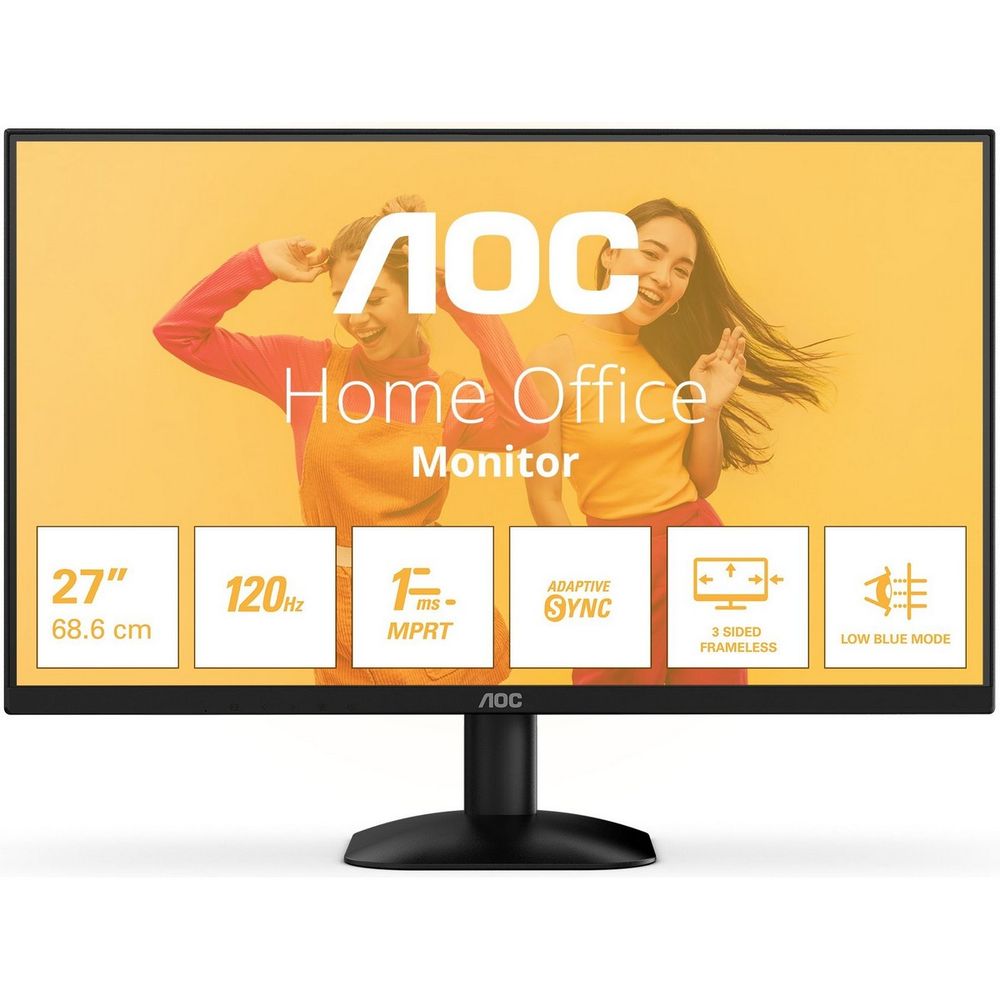 Монитор 27" AOC 27B35HM  VA, 1920x1080, 100Hz, 4ms, 250сd/m, 3000:1 | VGA , HDMI(1.4) | ExPSU, Vesa 100, Black