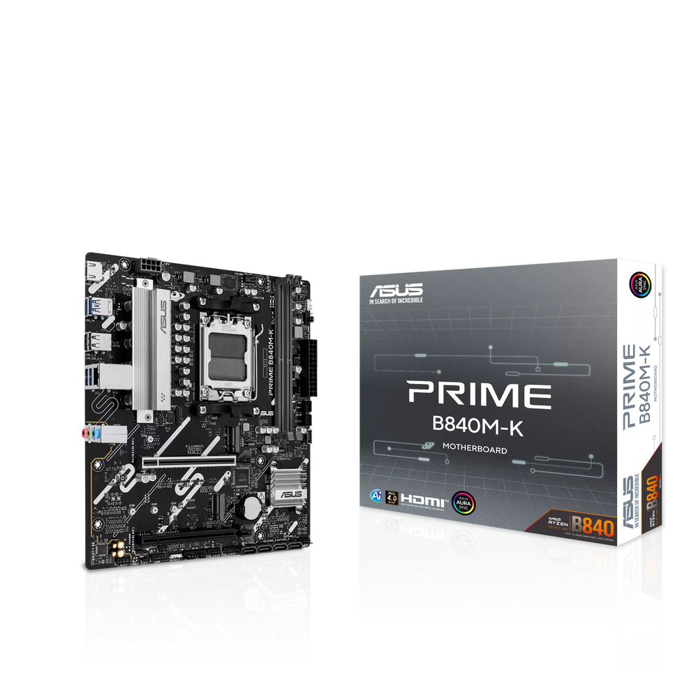 Материнская плата ASUS PRIME B840M-K AM5 mATX 2xDDR5 2xPCIEx16 2xM.2 HDMI 2.5GLAN