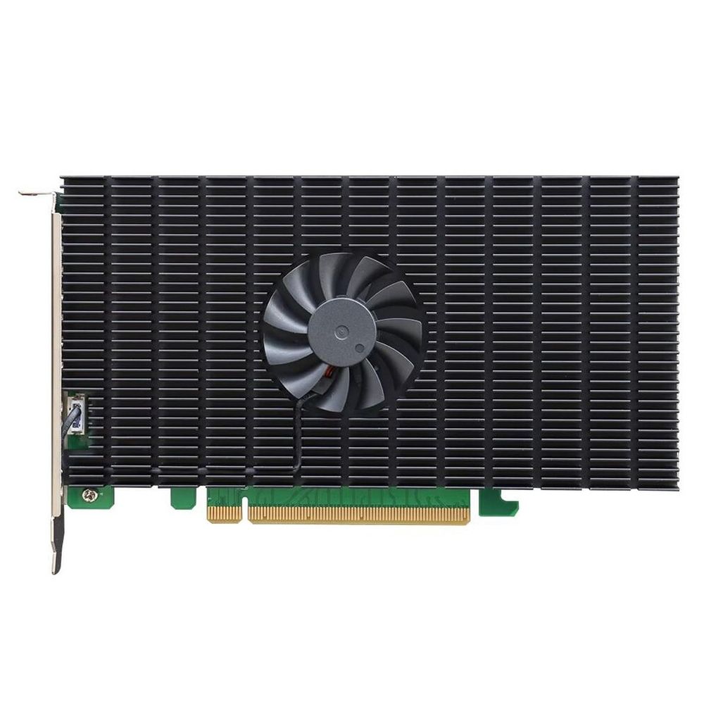 Плата расширения HighPoint SSD7505,  PCIe 4.0 x16,  Ports: 4x M.2 (2242/2260/2280/2210), Board: Full Height, Full Length, Bootable, RAID: 0,1,10   ADD IN CARD