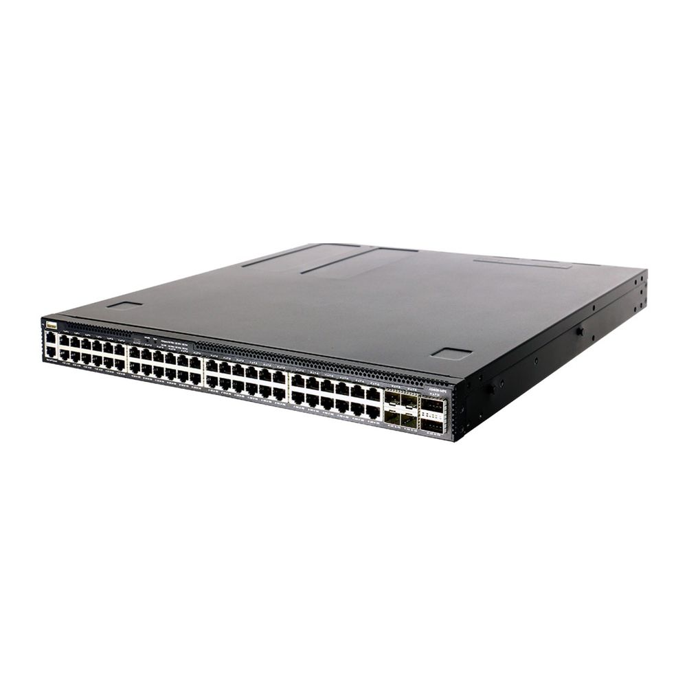 Коммутатор Edge-corE Bad Pack 4630-54PE-O-AC-F Edge-corE AS4630-54PE, 48-Port GE RJ45 port PoE++, 4x25G SFP+, 2 port 100G for stacking, Broadcom Trident 3, Dual-core Intel Denverton CPU, dual AC 1200W PSUs and 2 + 1 Fan Modules with port-to-power airflow, 2 front rack mounti bp