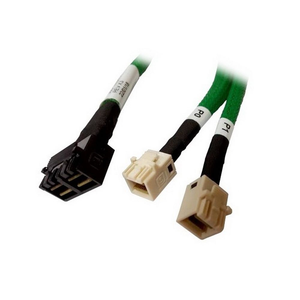 Кабель DiliVing DLHS72-8816, U.2 Enabler, HDmSAS 8x (2xSFF8643) -to- 2x HD(W)(SFF8643), 1m, Used with Supermicro servers that use a ‘white’ mini-SAS HD connector on the NVMe-backplane (05-50061-00) (C43NVME)