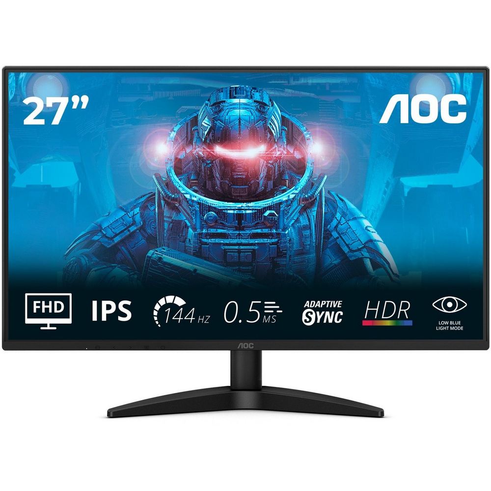 Монитор 27" AOC 27B36X Black  IPS, 1920x1080, 144Hz, 4ms, 300сd/m, 1000:1 | DP(1.4) , HDMI(1.4) | ExPSU, Vesa 100, Black