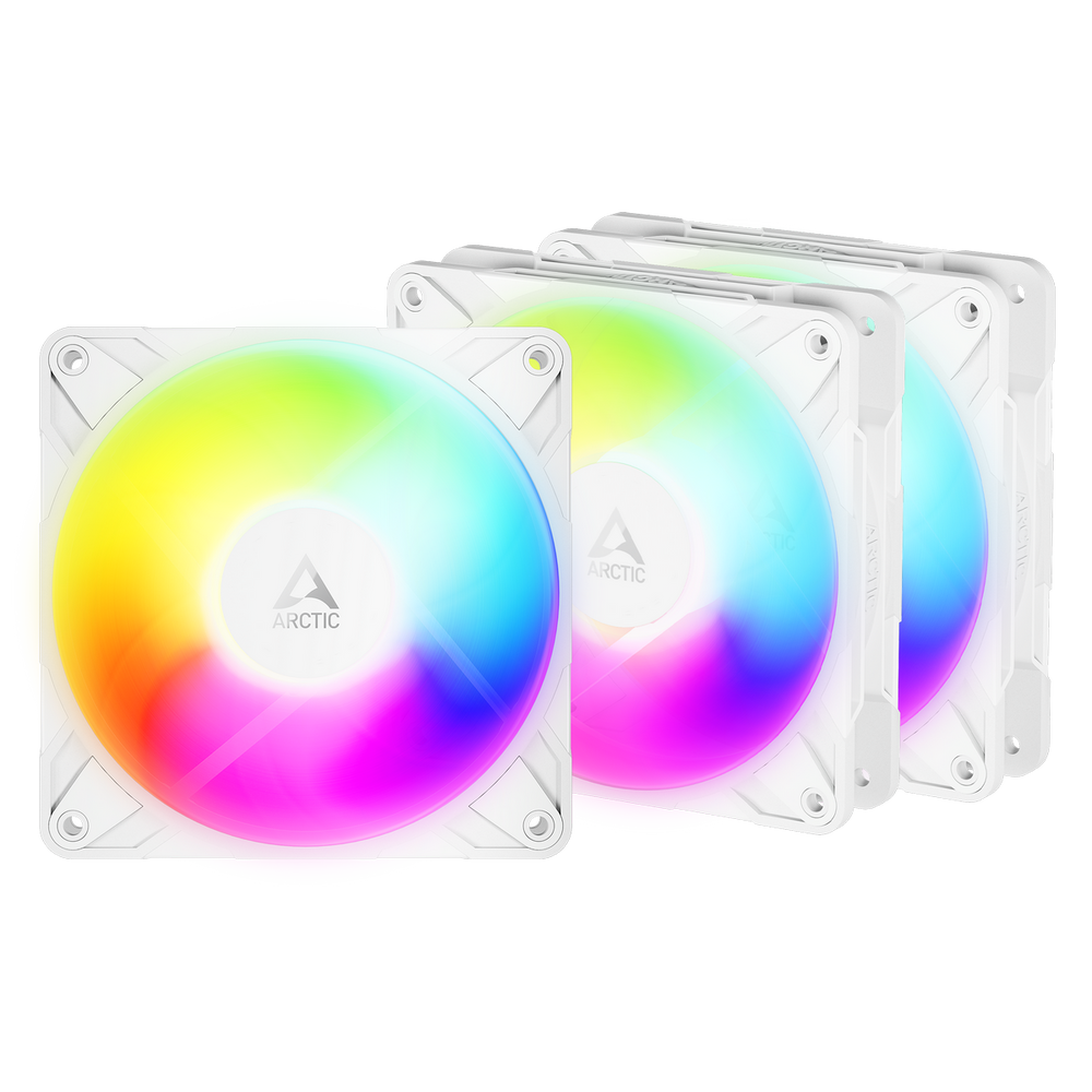 Вентилятор корпусной ARCTIC P12 PRO Reverse A-RGB White Value Pack 3 шт. (ACFAN00334A)