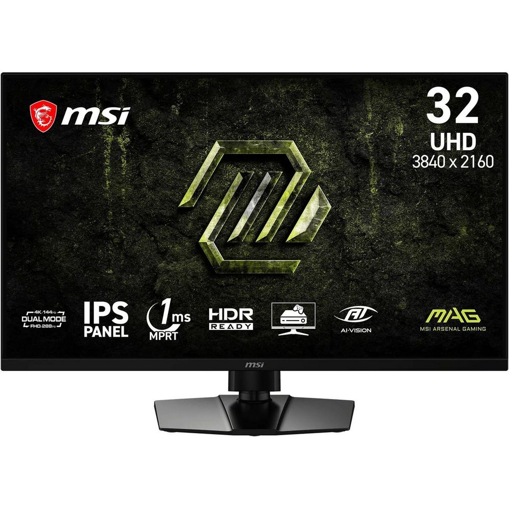 Монитор 31.5" MSI MAG 321UPD E14   IPS, 3840x2160/1920x1080, 144Hz/288Hz, 1ms, 250сd/m, 1500:1, HDR | 2xHDMI(2.1), DP(1.4a) | HAS, Swivel, InPSU, Vesa 100, Black