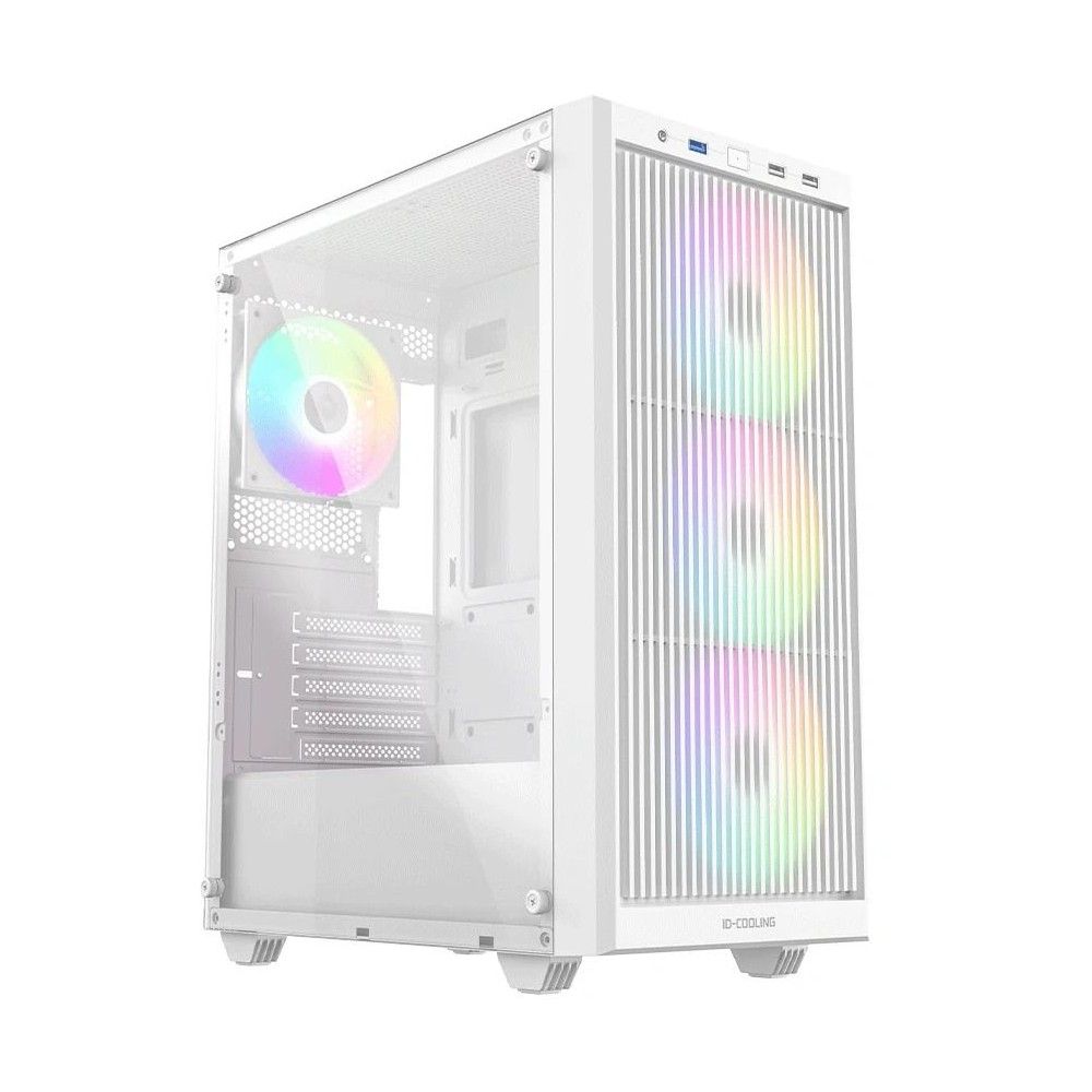 Корпус Case ID-Cooling WARE 310 ARGB White ATX/ win TG/ 4 fans/ Type C/ CPU 160mm/ GPU 320mm/ no PSU
