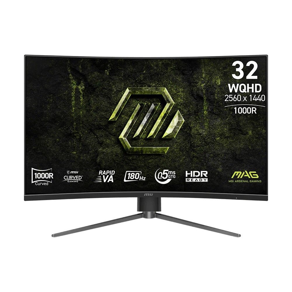 Монитор Bad Pack 31.5" MSI MAG 325CQPF E18 Curved  Rapid VA, 2560x1440, 180Hz, 0,5ms, 300сd/m, 3500:1, HDR | 2xHDMI(2.0b), DP(1.4a) | HAS, Swivel, ExPSU, , Vesa 100, Black