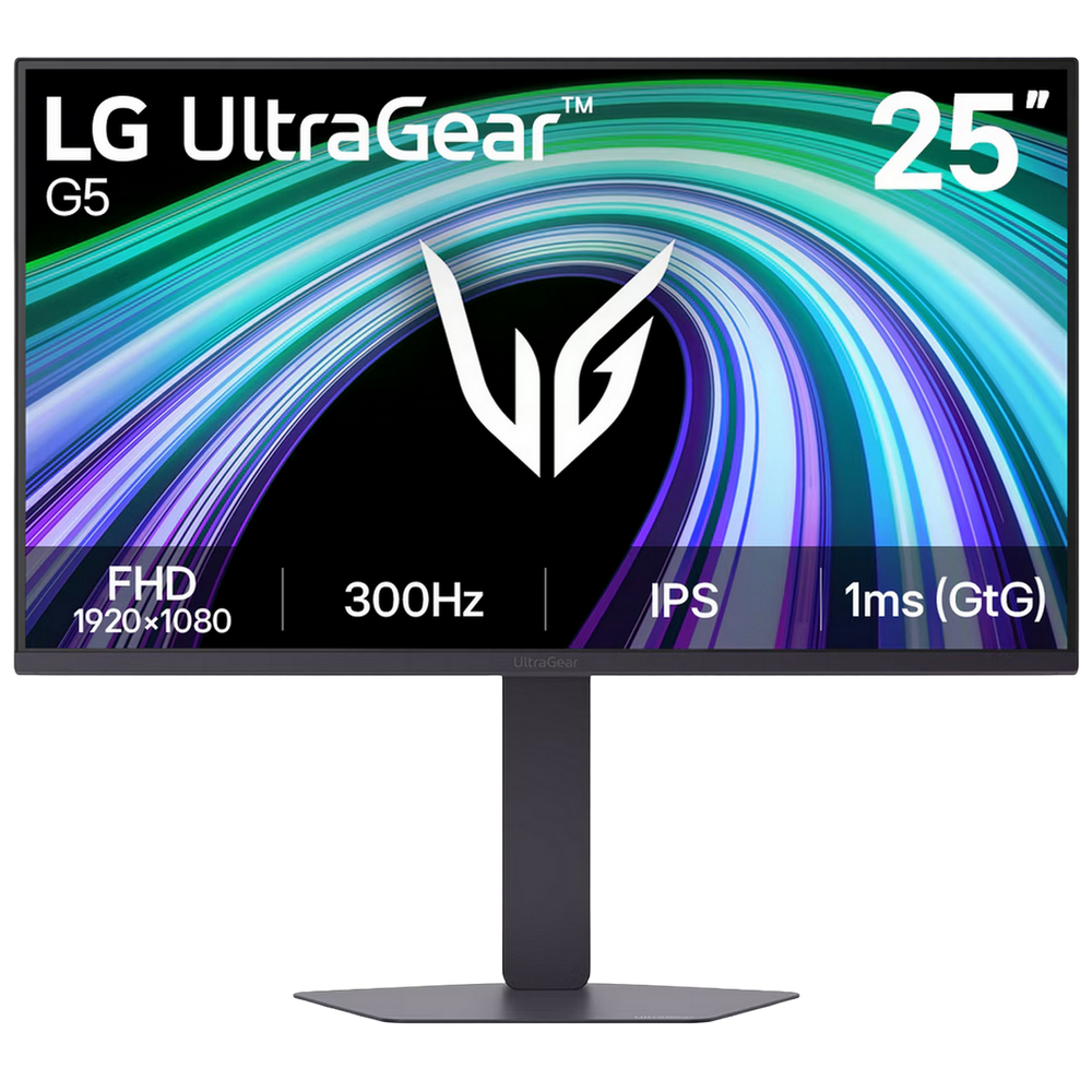 Монитор 24.5" LG 25G550B-B   IPS, 1920x1080, 300Hz, 1ms, 300сd/m, 1000:1, HDR10 | 2xHDMI(2.0), DP(1.4) | HAS, Pivot, Swivel, ExPSU, Vesa 100, Black