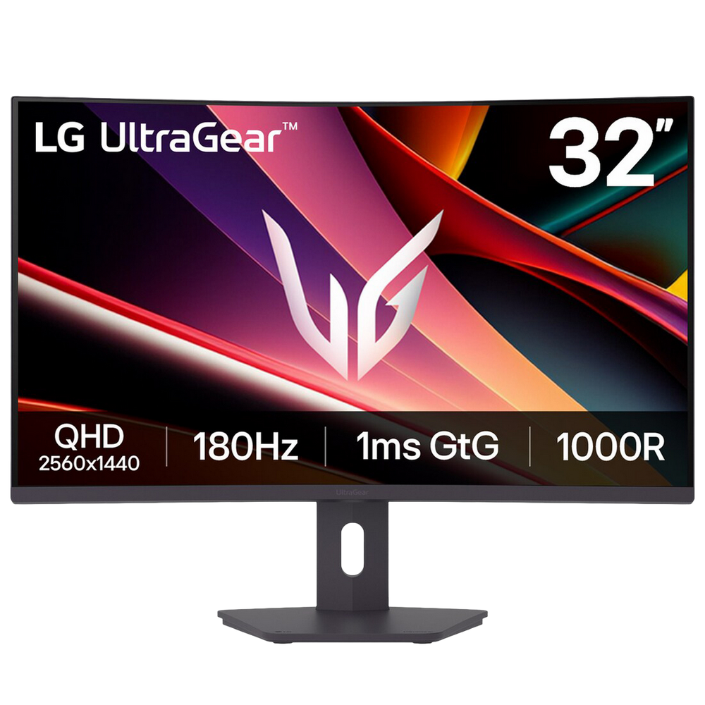 Монитор 31.5" LG 32G600A-B  Curved VA, 2560x1440, 180Hz, 1ms, 300сd/m, 3000:1, HDR10 | 2xHDMI(2.0), DP(1.4) | HAS, Swivel, ExPSU, Vesa 100, Black