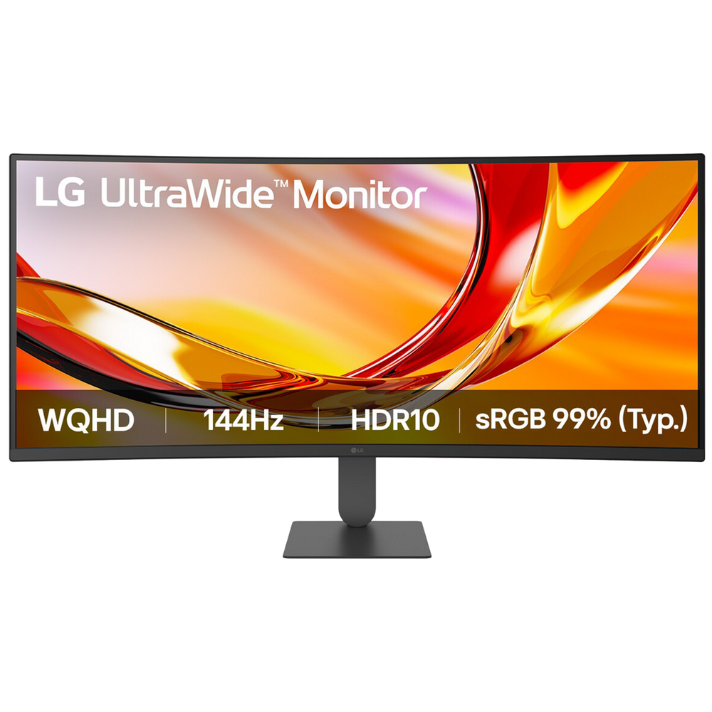 Монитор 34" LG 34U620B-B  Curved VA, 3440x1440, 144Hz, 5ms, 300сd/m, 3000:1, HDR10 | 2xHDMI(2.0), DP(1.4) | HAS, ExPSU, Vesa 100, Black
