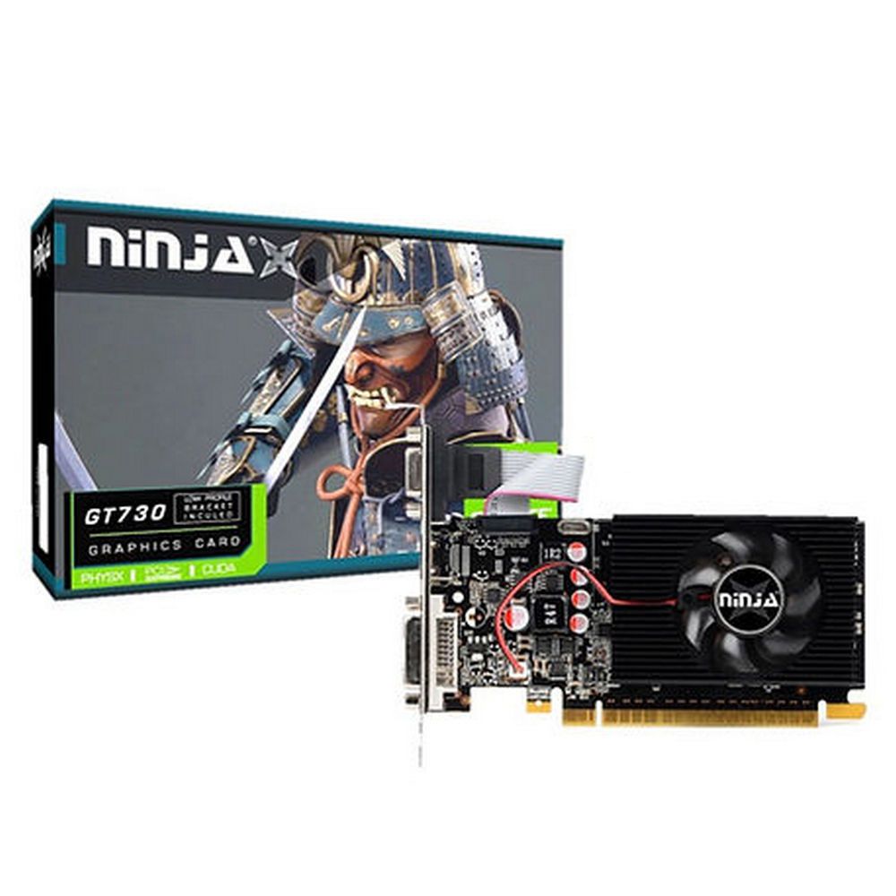 Видеокарта Ninja (Sinotex) GT730 1GB DDR3 128bit VGA DVI HDMI 1FAN LP RTL {50}